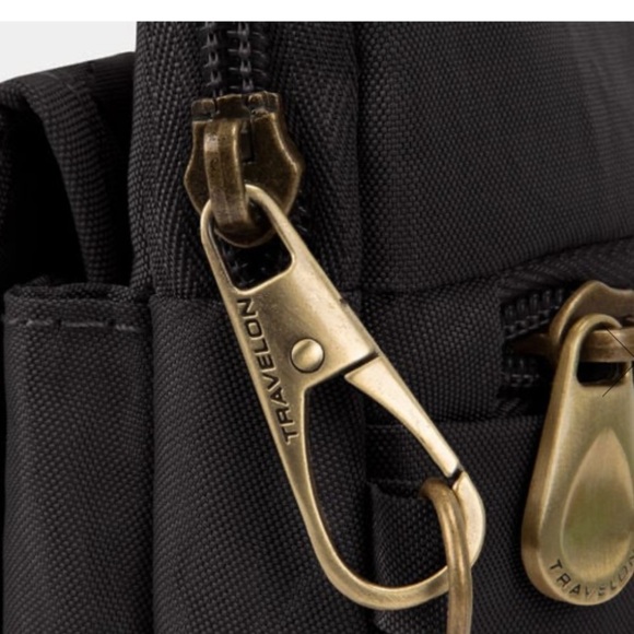 Travelon Anti-Theft Signature Quilted Slim Pouch Crossbody Purse - Picture 7 of 16